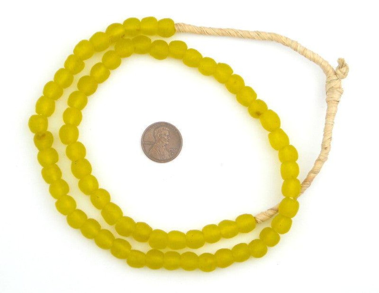 The Bead Chest® African Recycled Glass Beads, 9mm - Full Strand Eco-Friendly Fair Trade Sea Glass Beads from Ghana Handmade Ethnic Round Spherical Tribal Boho Krobo Spacer Beads